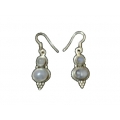 Earring0043-Nice Earring made with Beautiful Rose Quartz Stone and Silver